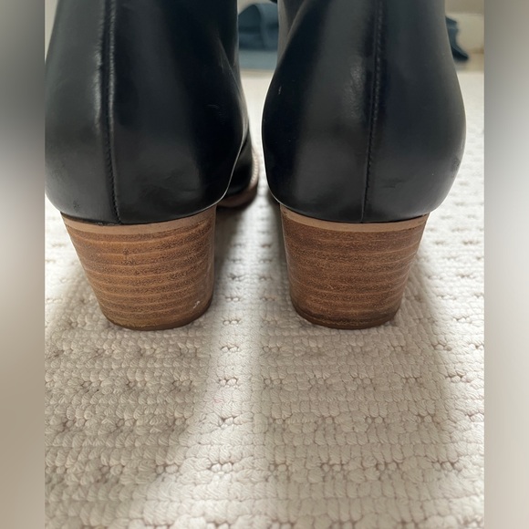 Whimsygoth Dark Academia Black leather lace up ankle boot - Picture 9 of 12